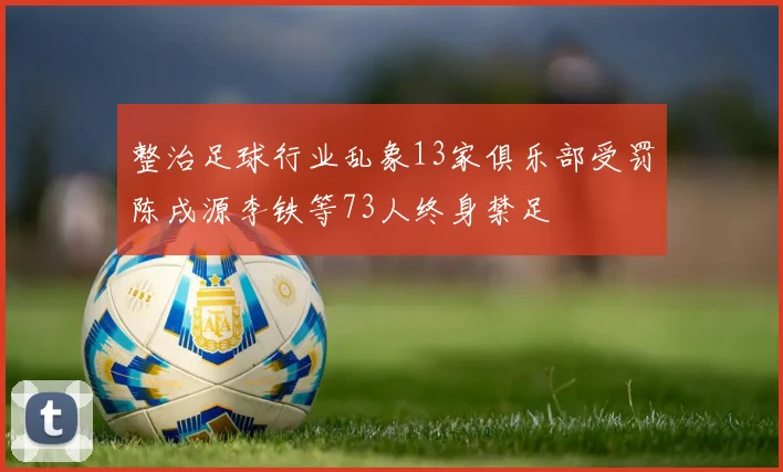 整治足球行业乱象13家俱乐部受罚陈戌源李铁等73人终身禁足